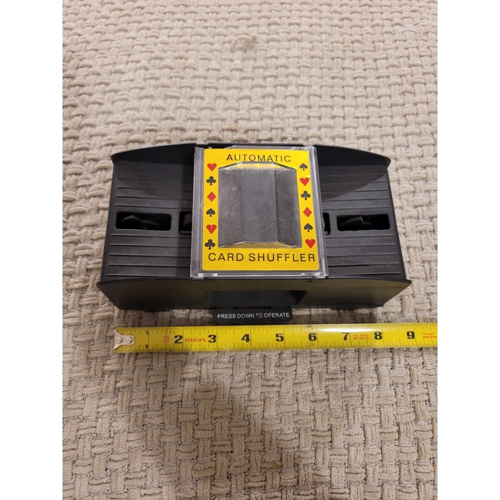Automatic Card Shuffler Battery Operated Batteries Included Tested Working Black